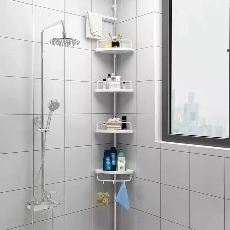 ORGANIZADOR ESQUINERO MULTIFUNCIONAL PARA BAÑO DE 4 NIVELES 33.5X21.5X100X260CM
